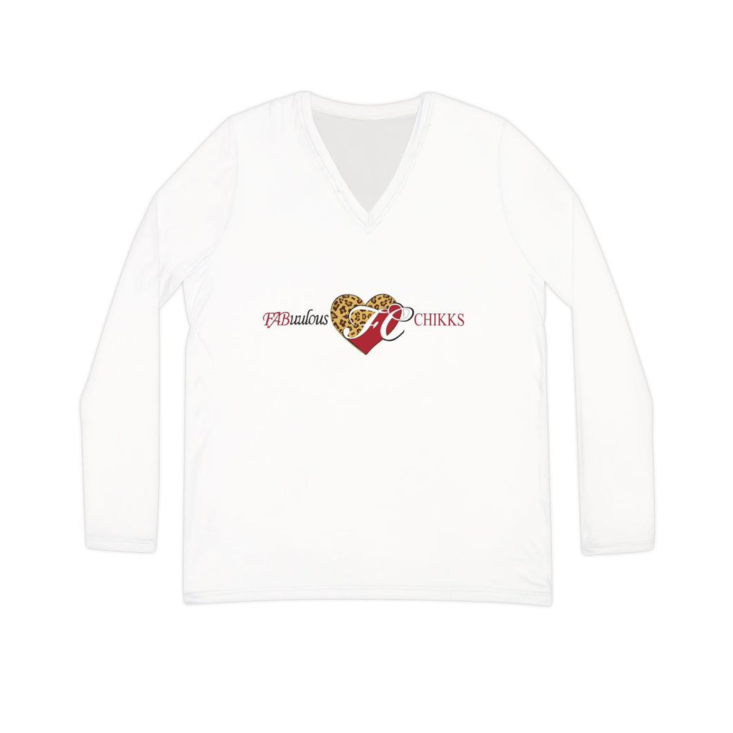 FC Women's Long Sleeve V-neck Shirt